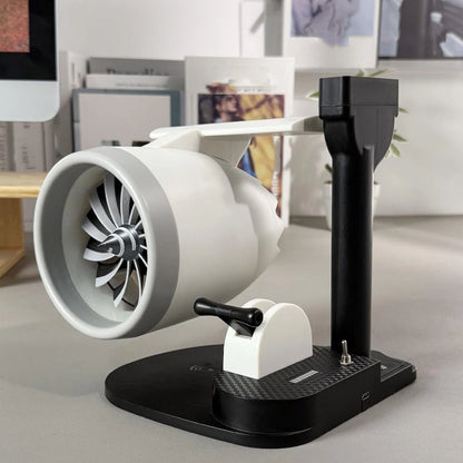 15W 3 in 1 Desktop Turbine Fan 4000Rpm Adjustable Speed Engine Shaped Versatile Desktop Turbine Fan with Humidifier for Office