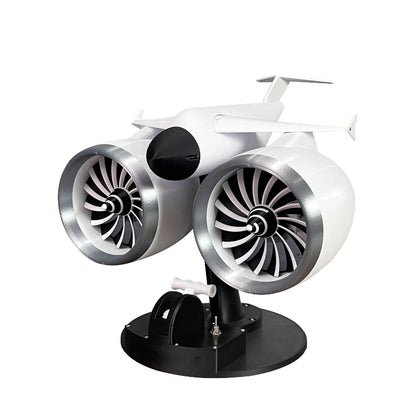Creative Airplane Model Dual-Head Spray USB Direct Plug-In Desk Fan for Bedroom Decor