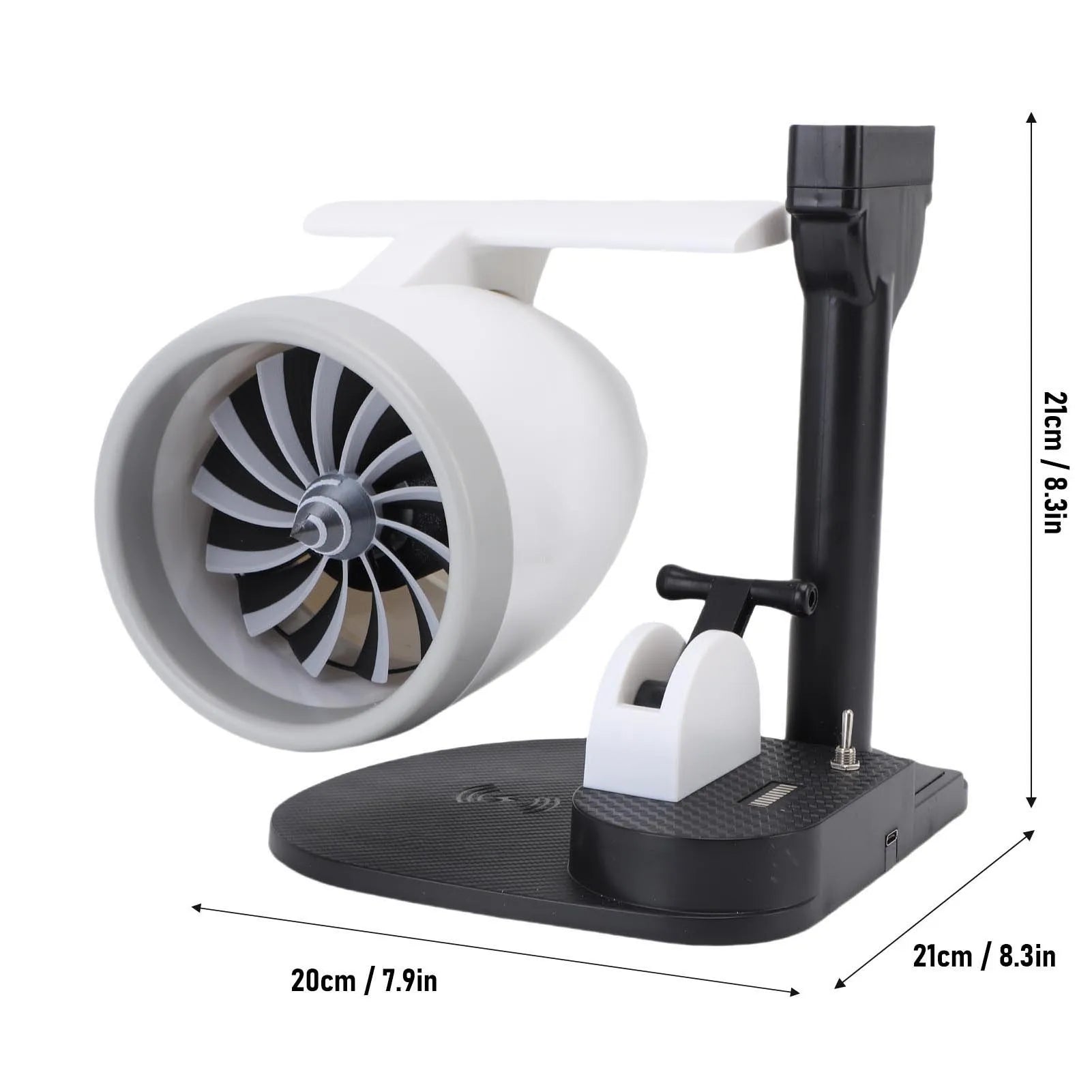 15W 3 in 1 Desktop Turbine Fan 4000Rpm Adjustable Speed Engine Shaped Versatile Desktop Turbine Fan with Humidifier for Office