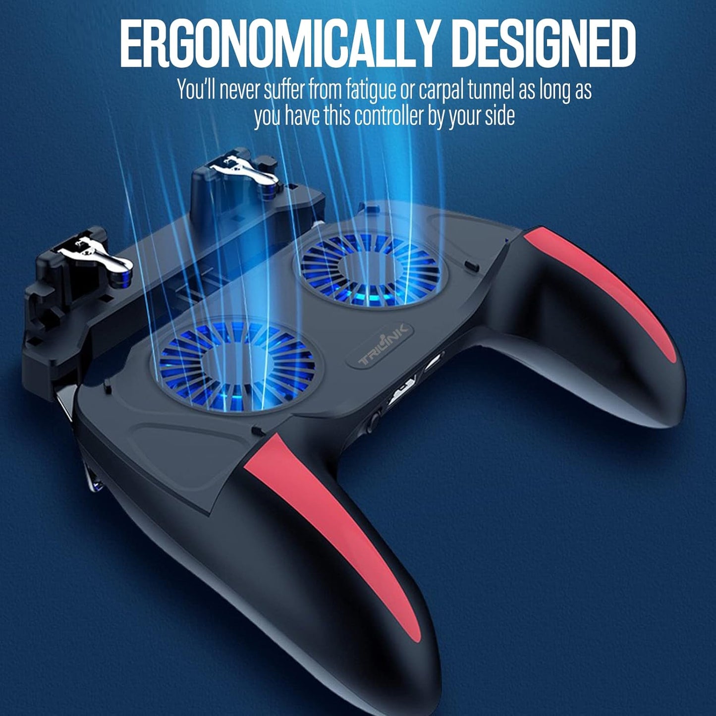 Ultimate Mobile Game Controller with 4000mAh Battery, Cooling Fan & L1R1 Triggers - Perfect for PUBG, Call of Duty & Fortnite on 4.7-7" Smartphones