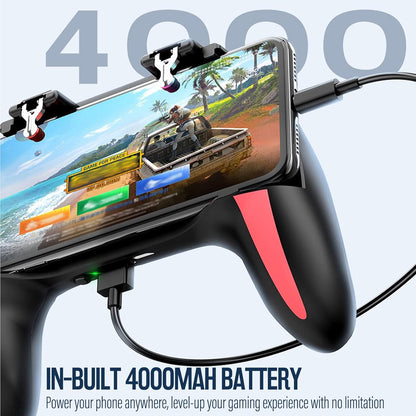 Ultimate Mobile Game Controller with 4000mAh Battery, Cooling Fan & L1R1 Triggers - Perfect for PUBG, Call of Duty & Fortnite on 4.7-7" Smartphones