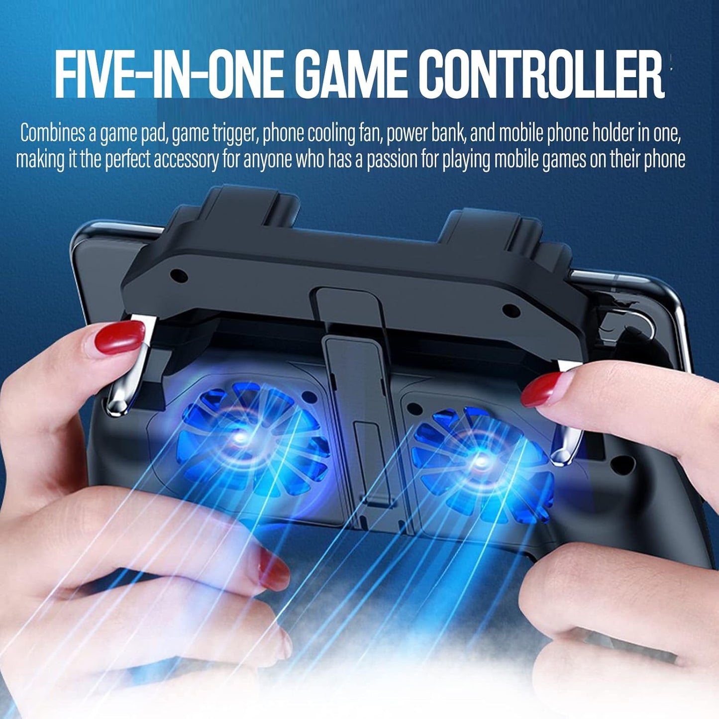 Ultimate Mobile Game Controller with 4000mAh Battery, Cooling Fan & L1R1 Triggers - Perfect for PUBG, Call of Duty & Fortnite on 4.7-7" Smartphones