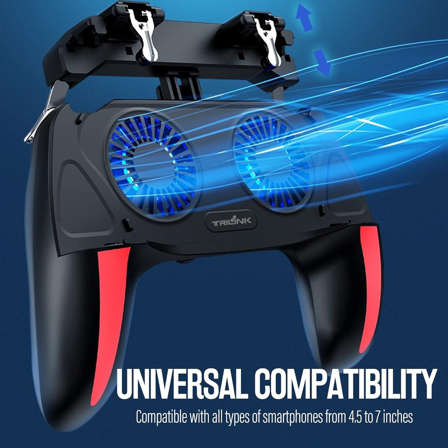 Ultimate Mobile Game Controller with 4000mAh Battery, Cooling Fan & L1R1 Triggers - Perfect for PUBG, Call of Duty & Fortnite on 4.7-7" Smartphones