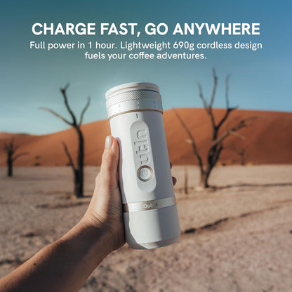 Fino Portable Electric Coffee Grinder,Adjustable Coffee Bean Grinder with 28 Precise Grind Setting,One-Button Burr Coffee Grinder with Fast‑Charge Battery, Auto‑Stop & Clog‑Protection