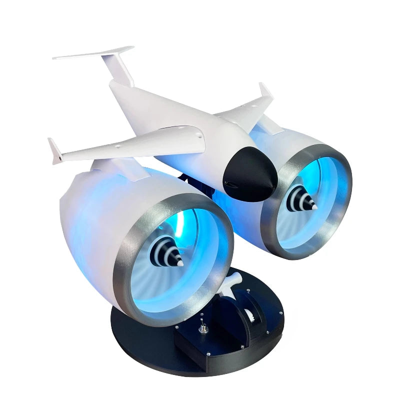 Creative Airplane Model Dual-Head Spray USB Direct Plug-In Desk Fan for Bedroom Decor