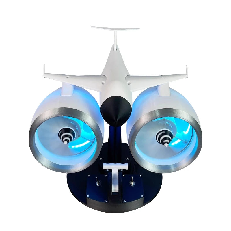 Creative Airplane Model Dual-Head Spray USB Direct Plug-In Desk Fan for Bedroom Decor