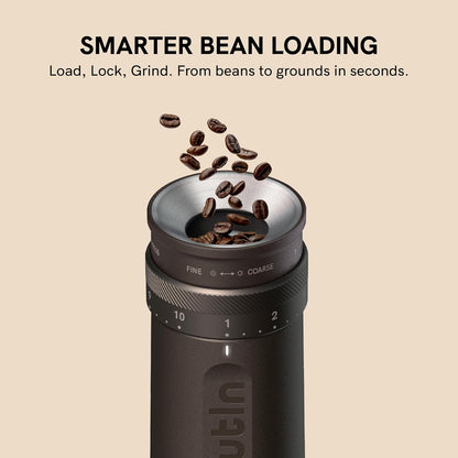 Fino Portable Electric Coffee Grinder,Adjustable Coffee Bean Grinder with 28 Precise Grind Setting,One-Button Burr Coffee Grinder with Fast‑Charge Battery, Auto‑Stop & Clog‑Protection