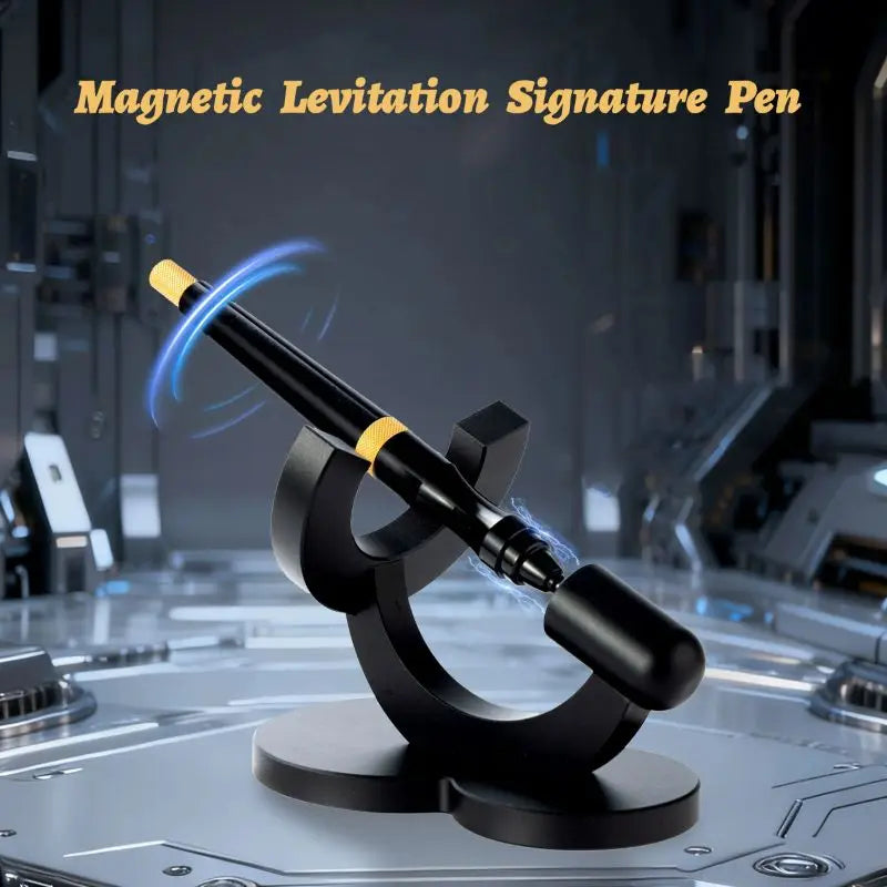 New Red/Black Magnetic Levitation Aluminum Alloy Self Supporting Signature Pen Can Stand up Daily Convenient Office Pen Gift Box