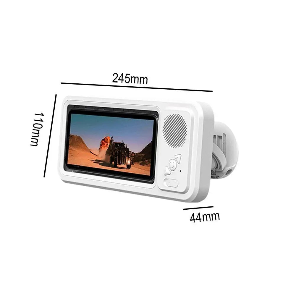 Z07 Waterproof Bluetooth Speaker Wall Mount Phone Holder for Shower Touchscreen Bathroom Box for Watching Videos