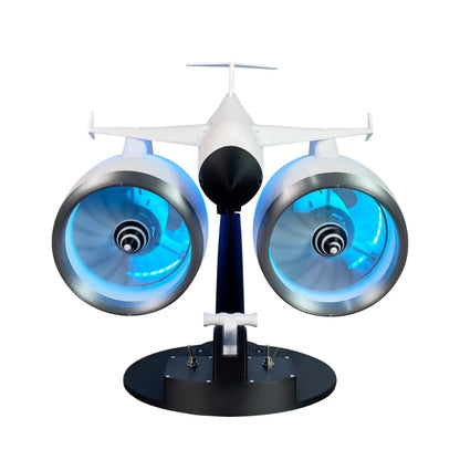 Creative Airplane Model Dual-Head Spray USB Direct Plug-In Desk Fan for Bedroom Decor