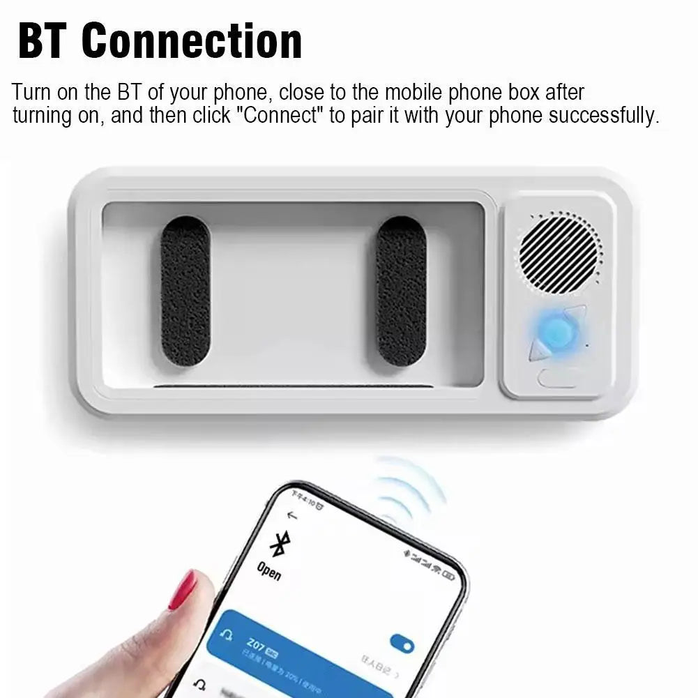 Z07 Waterproof Bluetooth Speaker Wall Mount Phone Holder for Shower Touchscreen Bathroom Box for Watching Videos