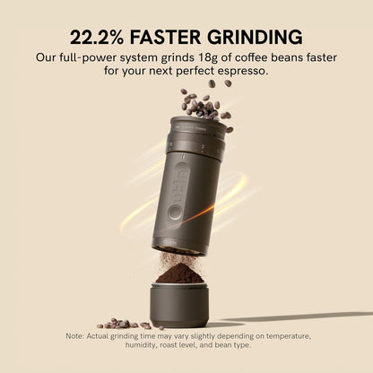 Fino Portable Electric Coffee Grinder,Adjustable Coffee Bean Grinder with 28 Precise Grind Setting,One-Button Burr Coffee Grinder with Fast‑Charge Battery, Auto‑Stop & Clog‑Protection